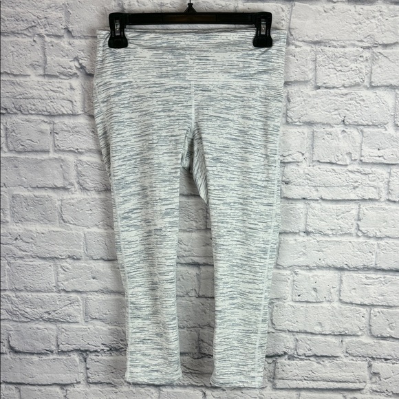 Champion Pants - Tesla Gray and White Cropped Leggings Size Medium